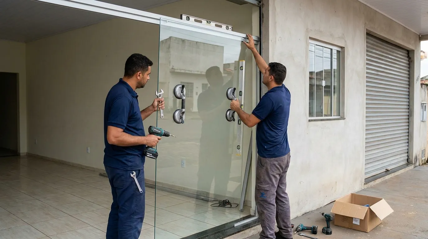 Troca de Puxador e Fechadura do Box em Palmas‑TO