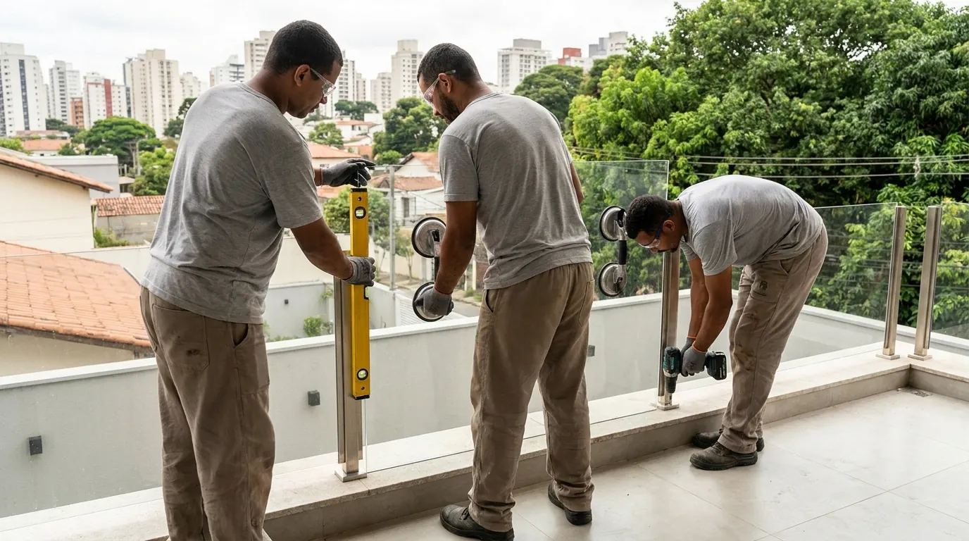 Guarda-Corpo de Vidro para Sacada em Palmas‑TO